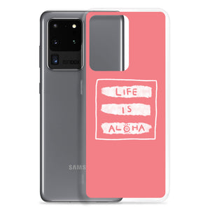 Samsungスマホケース　ホワイトボーダー（ピンク）