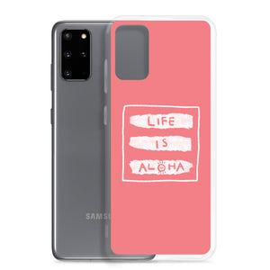 Samsungスマホケース　ホワイトボーダー（ピンク）